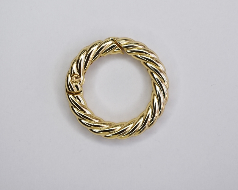 Карабин-бейл кольцо крученое цвет золото 29мм