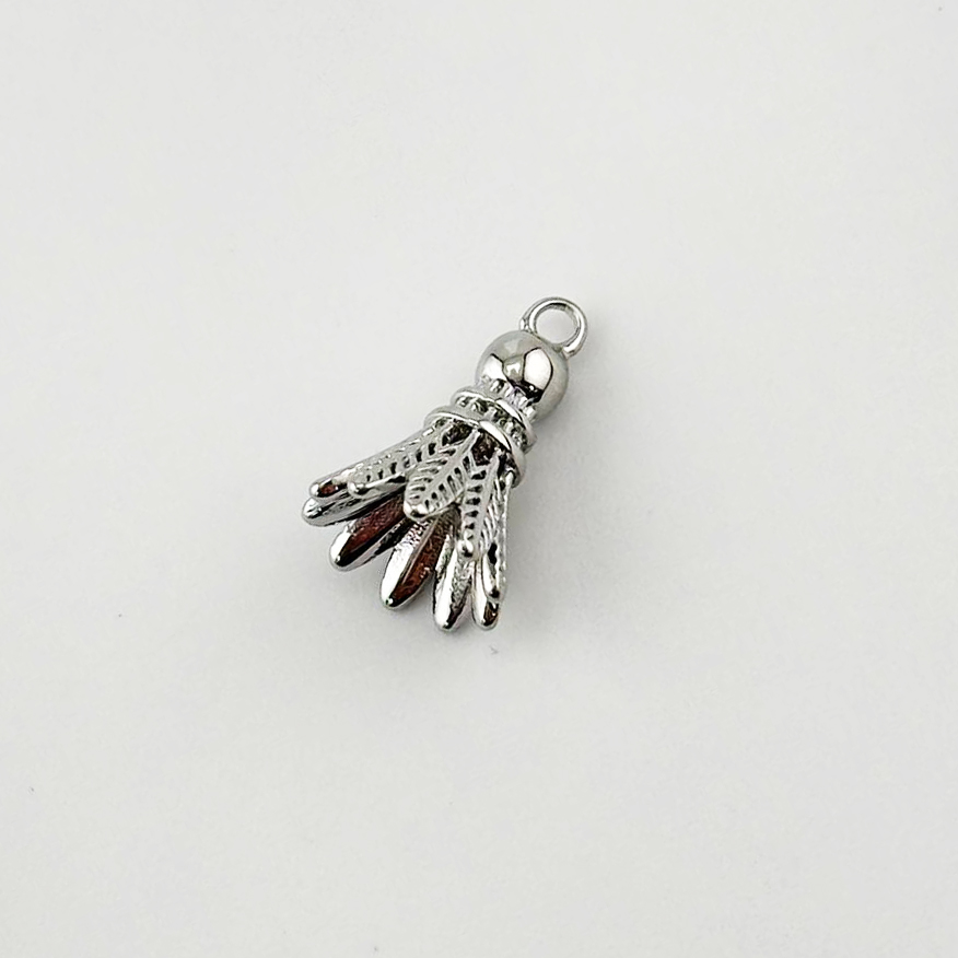 Подвеска воланчик размер 15,5*8мм цвет серебро