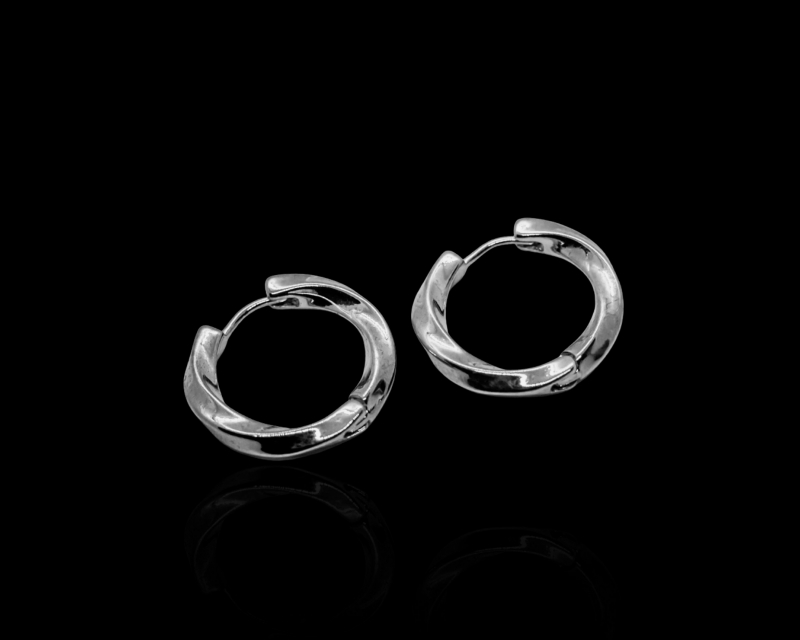 Швензы-серьги винтажное кольцо  цвет серебро 19*22мм
